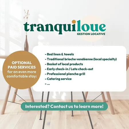 Apartment Tranquiloue - Ideal Duplex T2 - 8min Du Puy Du Fou La Verrie
